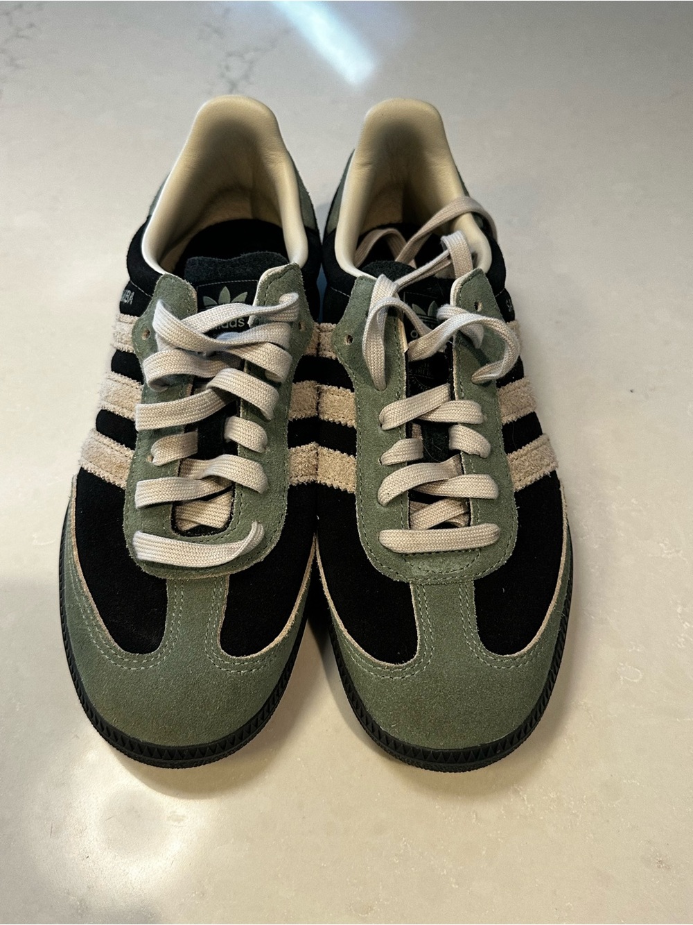 Adidas Samaba’s Suede Sneakers in Green, Black & Cream New size 8.5 (no box)
